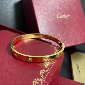 Cartier Love Yellow Gold Diamond Bracelet
